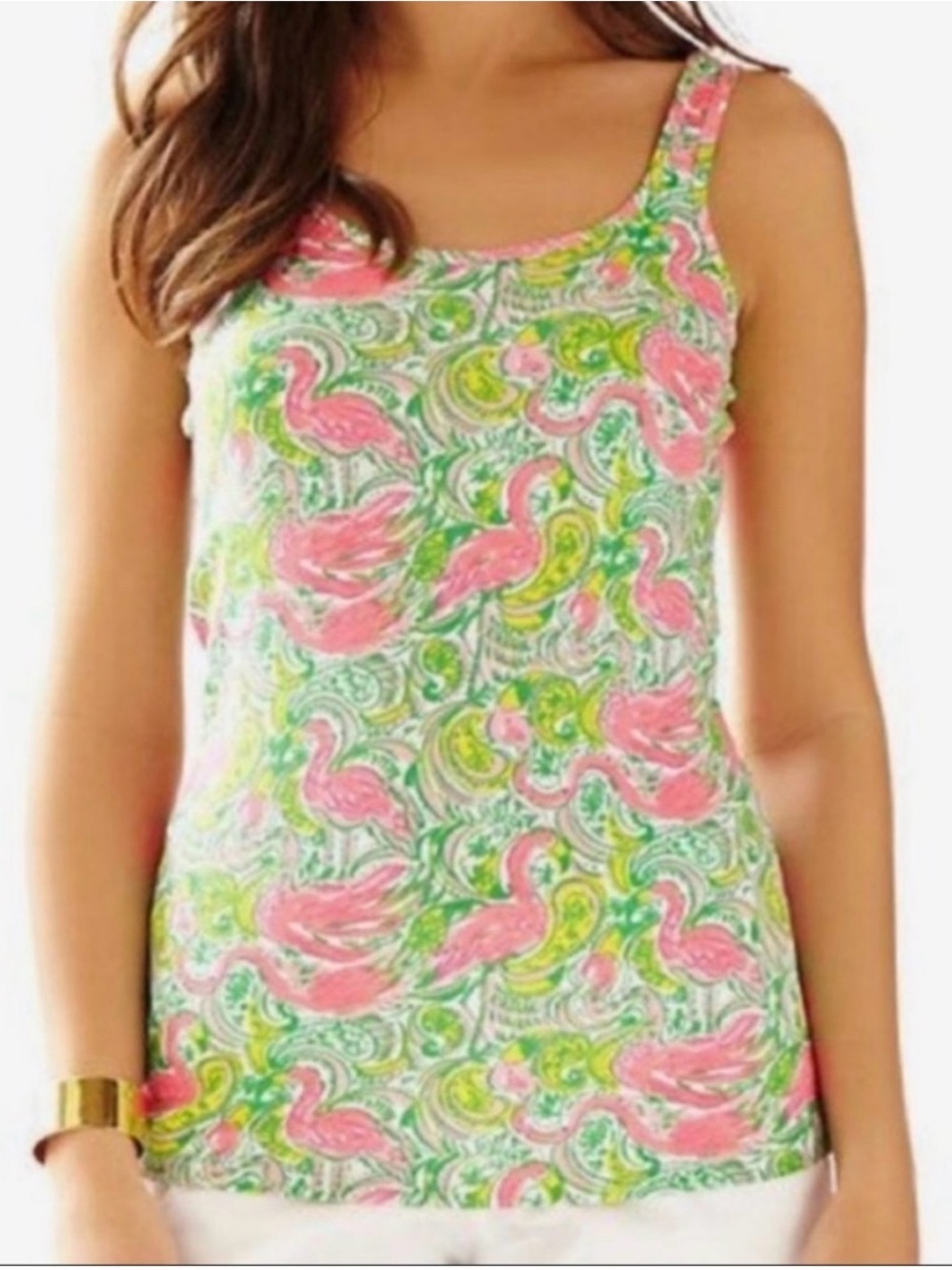 Lilly Pulitzer Flamingo Tank Top EUC